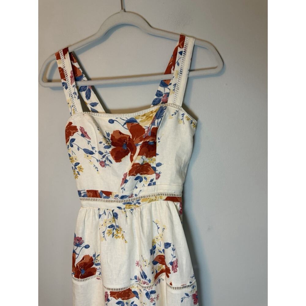 Reformation Everett 100% Linen Floral Midi Dress $298 Sz 2 NEW - Picture 16 of 16